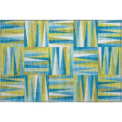 Premium Machine Washable Mayfield AMF1012 Teal 1'8" x 2'6" Rug
