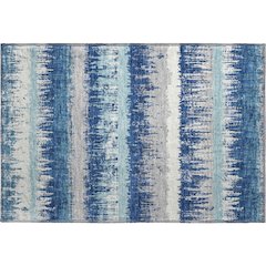 Premium Machine Washable Mayfield AMF1013 Blue 1'8" x 2'6" Rug