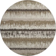 Premium Machine Washable Mayfield AMF1013 Brown 8' x 8' Round Rug