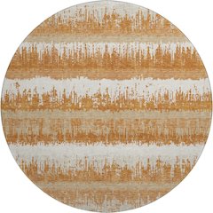 Premium Machine Washable Mayfield AMF1013 Copper 8' x 8' Round Rug