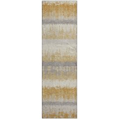 Premium Machine Washable Mayfield AMF1013 Gold 2'3" x 7'6" Runner Rug