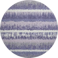 Premium Machine Washable Mayfield AMF1013 Purple 8' x 8' Round Rug