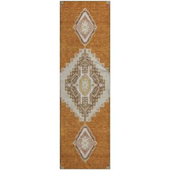 Premium Machine Washable Mayfield AMF1014 Copper 2'3" x 7'6" Runner Rug