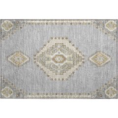 Premium Machine Washable Mayfield AMF1014 Gray 1'8" x 2'6" Rug