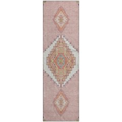 Premium Machine Washable Mayfield AMF1014 Pink 2'3" x 7'6" Runner Rug