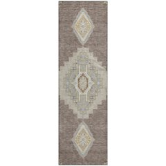 Premium Machine Washable Mayfield AMF1014 Taupe 2'3" x 7'6" Runner Rug