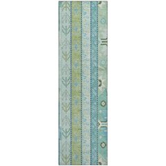 Premium Machine Washable Mayfield AMF1015 Mint 2'3" x 7'6" Runner Rug