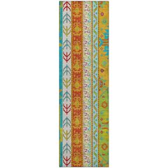 Premium Machine Washable Mayfield AMF1015 Teal 2'3" x 7'6" Runner Rug