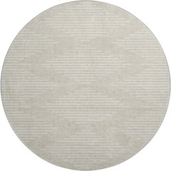 Premium Machine Washable Mayfield AMF1016 Beige 8' x 8' Round Rug