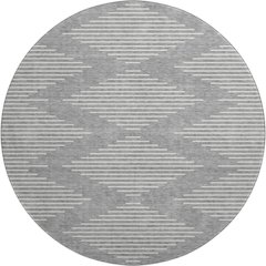 Premium Machine Washable Mayfield AMF1016 Gray 8' x 8' Round Rug