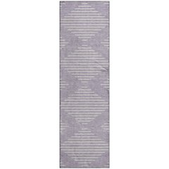 Premium Machine Washable Mayfield AMF1016 Lavender 2'3" x 7'6" Runner Rug