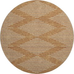 Premium Machine Washable Mayfield AMF1016 Paprika 8' x 8' Round Rug