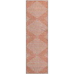 Premium Machine Washable Mayfield AMF1016 Salmon 2'3" x 7'6" Runner Rug