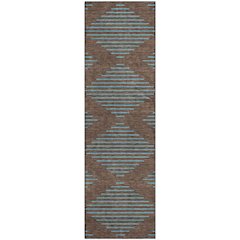 Premium Machine Washable Mayfield AMF1017 Brown 2'3" x 7'6" Runner Rug