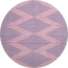 Premium Machine Washable Mayfield AMF1017 Pink 8' x 8' Round Rug