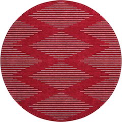 Premium Machine Washable Mayfield AMF1017 Red 8' x 8' Round Rug
