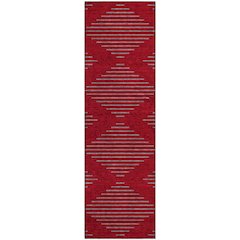 Premium Machine Washable Mayfield AMF1017 Red 2'3" x 7'6" Runner Rug
