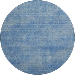Premium Machine Washable Mayfield AMF1018 Blue 8' x 8' Round Rug