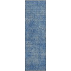 Premium Machine Washable Mayfield AMF1018 Blue 2'3" x 7'6" Runner Rug