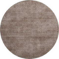 Premium Machine Washable Mayfield AMF1018 Brown 8' x 8' Round Rug
