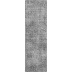 Premium Machine Washable Mayfield AMF1018 Gray 2'3" x 7'6" Runner Rug