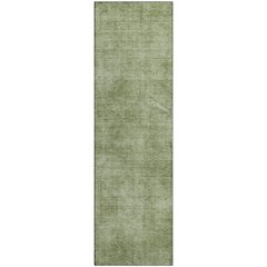 Premium Machine Washable Mayfield AMF1018 Green 2'3" x 7'6" Runner Rug