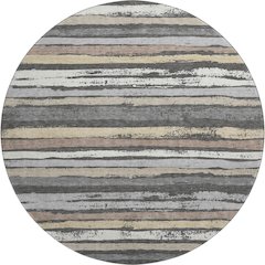 Premium Machine Washable Mayfield AMF1019 Charcoal 8' x 8' Round Rug