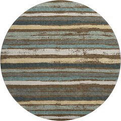 Premium Machine Washable Mayfield AMF1019 Fudge 8' x 8' Round Rug