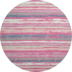 Premium Machine Washable Mayfield AMF1019 Pink 8' x 8' Round Rug