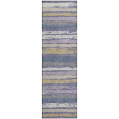 Premium Machine Washable Mayfield AMF1019 Purple 2'3" x 7'6" Runner Rug