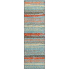 Premium Machine Washable Mayfield AMF1019 Sky 2'3" x 7'6" Runner Rug