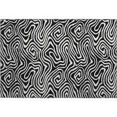 Premium Machine Washable Mayfield AMF1020 Black 1'8" x 2'6" Rug