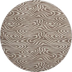 Premium Machine Washable Mayfield AMF1020 Brown 8' x 8' Round Rug