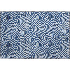 Premium Machine Washable Mayfield AMF1020 Navy 1'8" x 2'6" Rug
