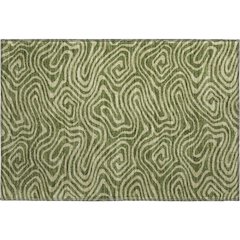 Premium Machine Washable Mayfield AMF1020 Olive 1'8" x 2'6" Rug