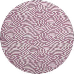 Premium Machine Washable Mayfield AMF1020 Plum 8' x 8' Round Rug