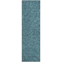 Premium Machine Washable Mayfield AMF1021 Teal 2'3" x 7'6" Runner Rug