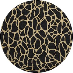 Premium Machine Washable Mayfield AMF1023 Black 8' x 8' Round Rug