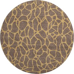 Premium Machine Washable Mayfield AMF1023 Brown 8' x 8' Round Rug