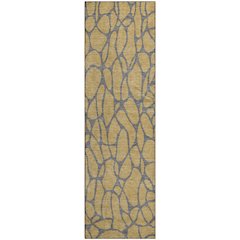 Premium Machine Washable Mayfield AMF1023 Gold 2'3" x 7'6" Runner Rug