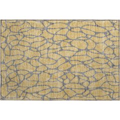 Premium Machine Washable Mayfield AMF1023 Gold 1'8" x 2'6" Rug