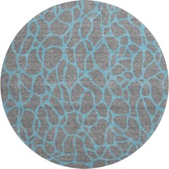 Premium Machine Washable Mayfield AMF1023 Gray 8' x 8' Round Rug
