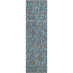 Premium Machine Washable Mayfield AMF1023 Gray 2'3" x 7'6" Runner Rug