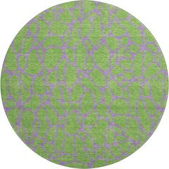 Premium Machine Washable Mayfield AMF1023 Lime 8' x 8' Round Rug