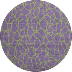 Premium Machine Washable Mayfield AMF1023 Purple 8' x 8' Round Rug