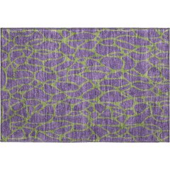 Premium Machine Washable Mayfield AMF1023 Purple 1'8" x 2'6" Rug