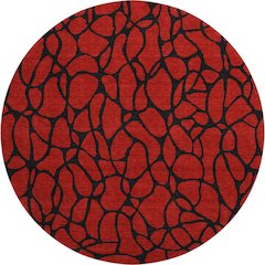 Premium Machine Washable Mayfield AMF1023 Red 8' x 8' Round Rug