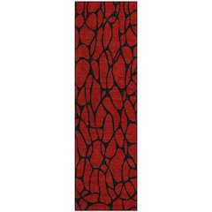 Premium Machine Washable Mayfield AMF1023 Red 2'3" x 7'6" Runner Rug