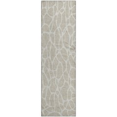 Premium Machine Washable Mayfield AMF1024 Beige 2'3" x 7'6" Runner Rug