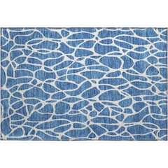 Premium Machine Washable Mayfield AMF1024 Blue 1'8" x 2'6" Rug